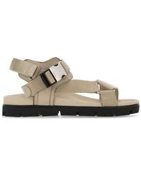 prada double strap croc-effect sandals browns|Prada sandals for sale.